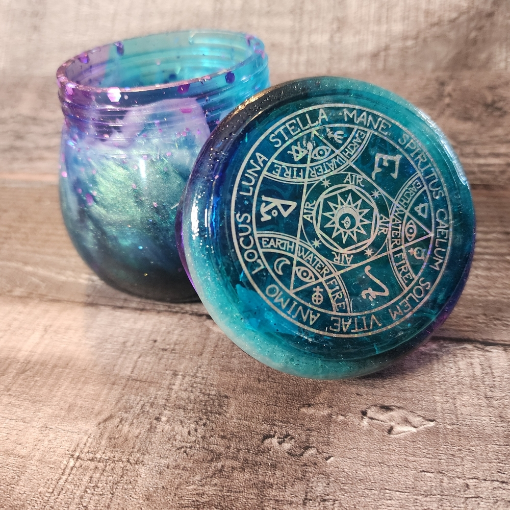 Glitter Galaxy stash jar